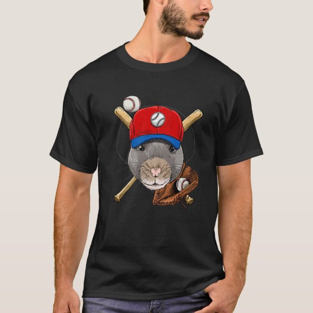 Camiseta Rat Baseball Rat Amplia Baseball Player (Frente)