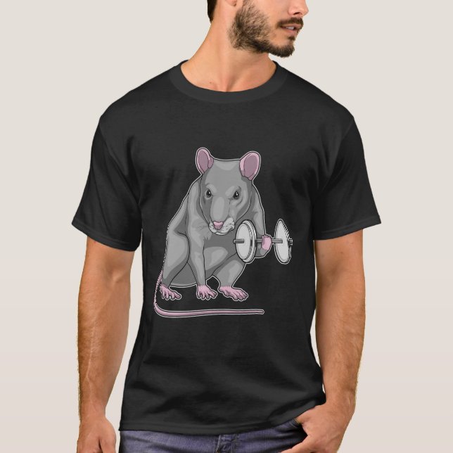 Camiseta Rat Bodybuilding Dumbbell (Frente)