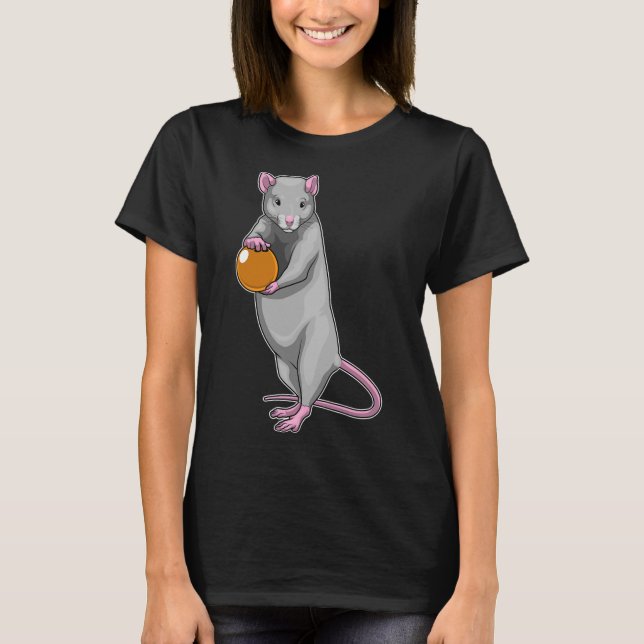 Camiseta Rat Bowling Bowling Ball Sports  (Frente)