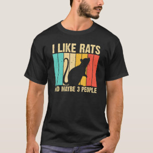 Camiseta Rat Design Rat Men Mulheres Roedores de Rato Intro