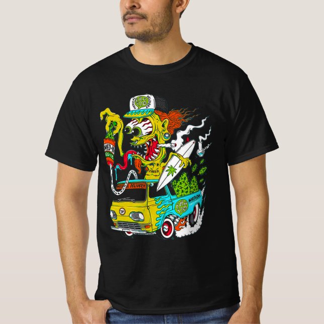 Camiseta Rat Fink trixie black inferno não tem fúria Mercha (Frente)