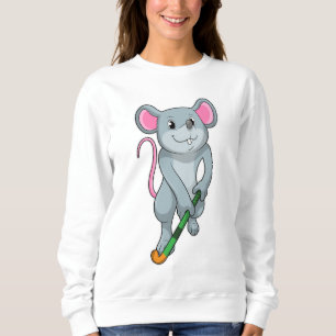 Camiseta Rat Hockey com taco de Hóquei
