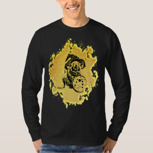 Camiseta Rat Motif Rodent Cute Rat Mão Queijo Anima
