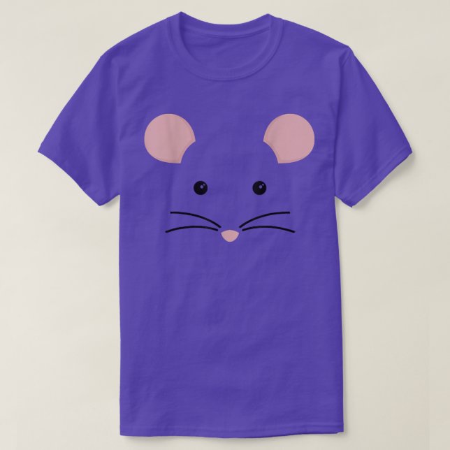 Camiseta Rat Mouse Rosto Figurino Halloween Fingir que sou  (Frente do Design)