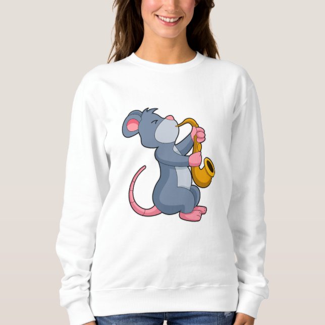 Camiseta Rat Music com Saxofone (Frente)