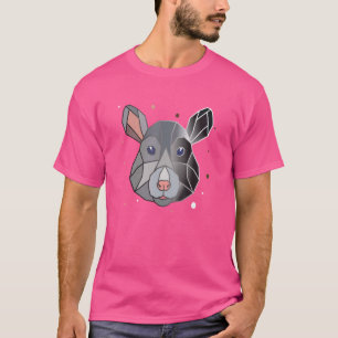 Camiseta Rat Polygon Animal Abstrato Geométrico Forma Arte