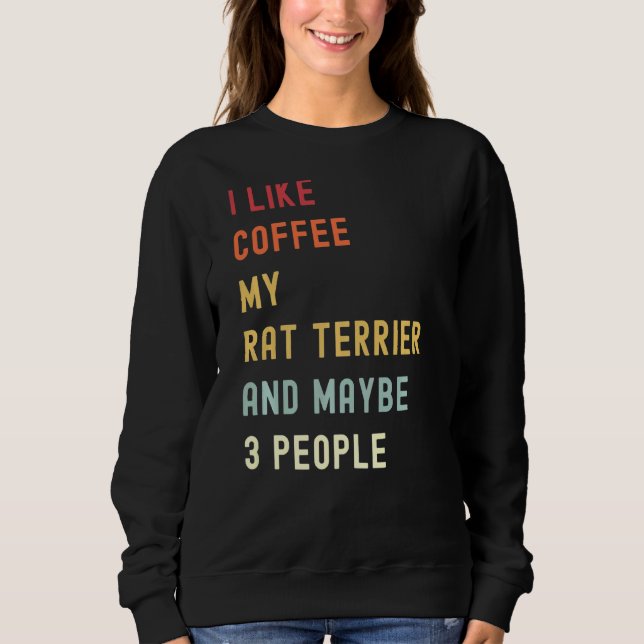 Camiseta Rat Terrier Cachorro Retro E Café (Frente)