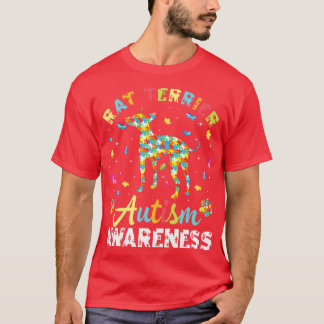 Camiseta Rat Terrier Dog Para Consciência Autismo Mês Dia M