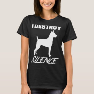 Camiseta Rat Terrier Gif Eu Destruo Silêncio