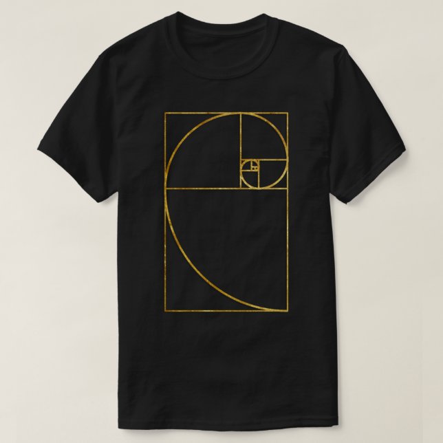 Camiseta Ratio do ouro Espiral Fibonacci Sagrada (Frente do Design)