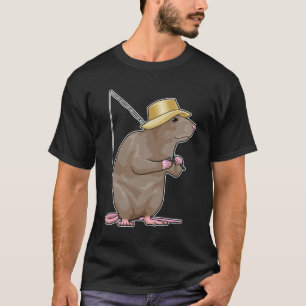 Camiseta Rato a pescar com cana de pesca