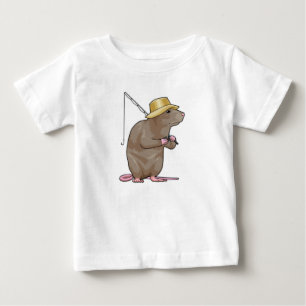 Camiseta Rato a pescar com cana de pesca