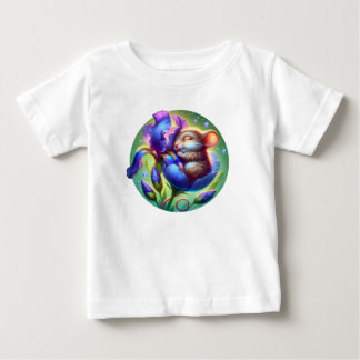 Camiseta Rato Adormecido em Flor Animalzinho Fofo 