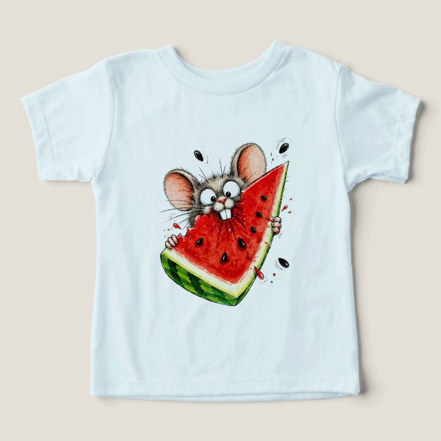 Camiseta Rato alegre come melancia (Design frontal)