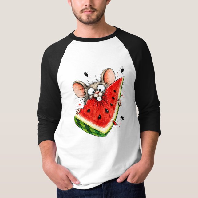 Camiseta Rato alegre come melancia (Frente)