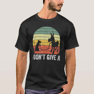 Camiseta rato andando burro que eu não dou a ratos
