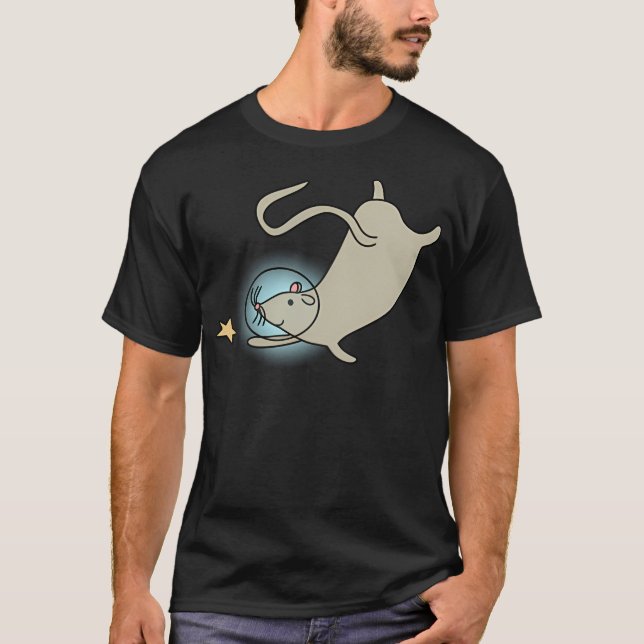Camiseta Rato astronauta (Frente)