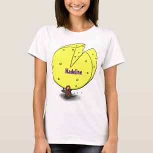 Camiseta Rato bonito com ilustração de desenho animado de q