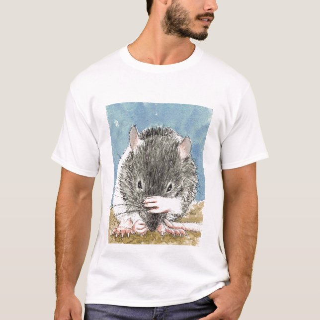 Camiseta Rato bonito do bebê (Frente)