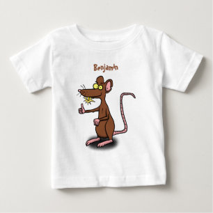 Camiseta Rato castanho-bonito deita um desenho animado