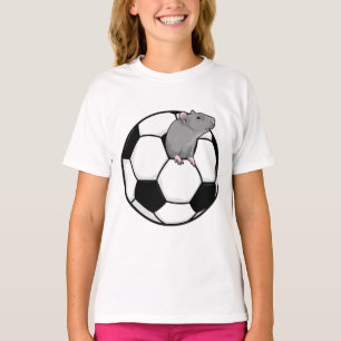 Camiseta Rato com bola de futebol