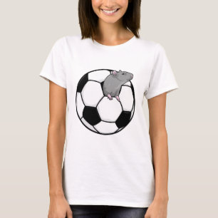 Camiseta Rato com bola de futebol