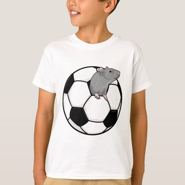 Camiseta Rato com bola de futebol (Frente)