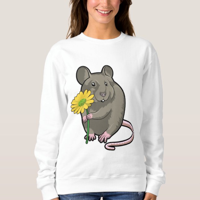 Camiseta Rato com flor amarela (Frente)