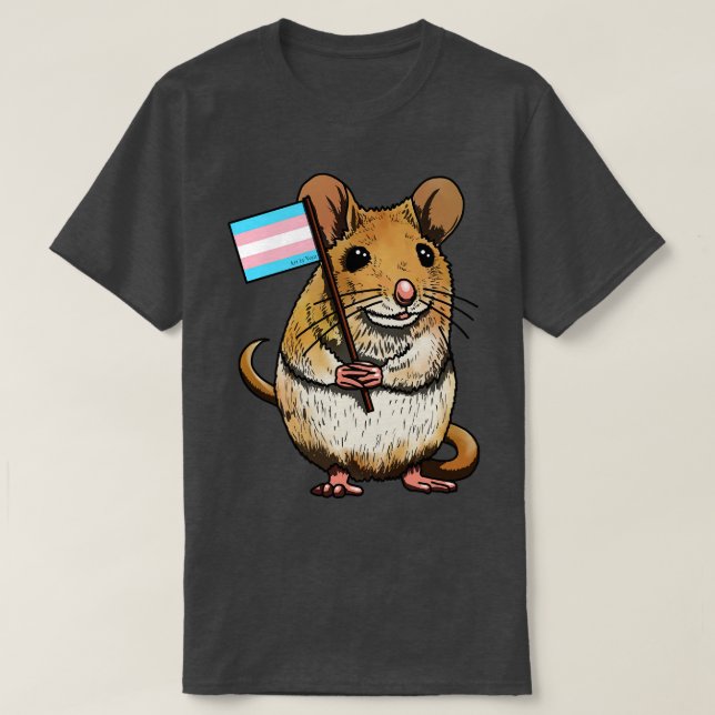 Camiseta Rato com Sinalizador Trans (Frente do Design)