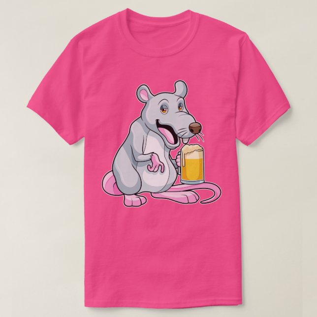 Camiseta Rato com Vidro de Cerveja (Frente do Design)