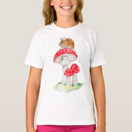 Camiseta Rato cômico sobre a cor d'água agaútica mosca