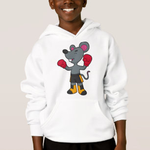 Camiseta Rato como Boxer com luvas in a box