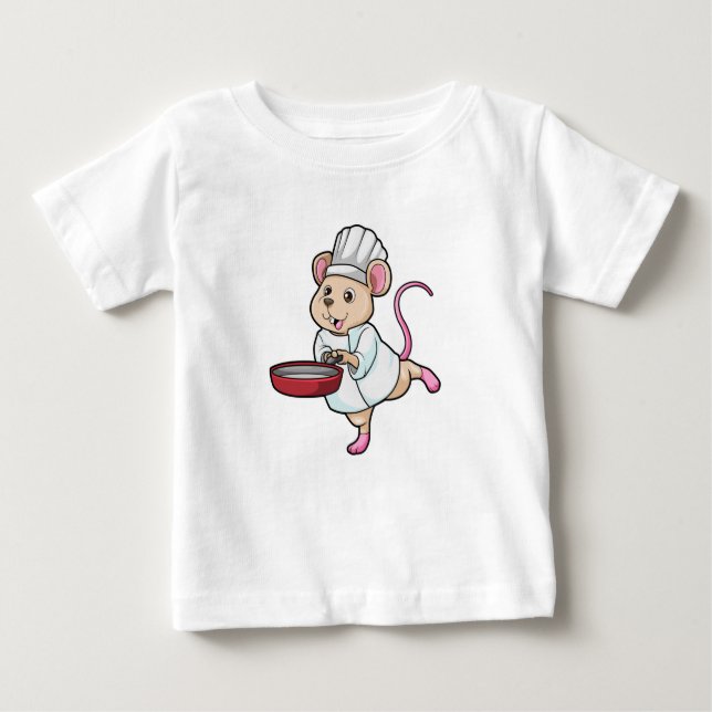 Camiseta Rato como cozinhar com o chapéu Panorâmico e Cozin (Frente)