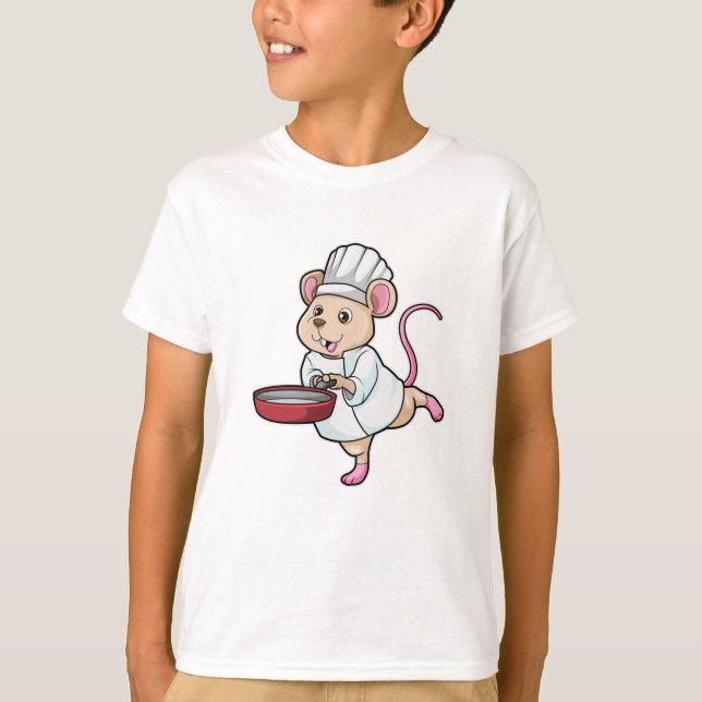 Camiseta Rato como cozinhar com o chapéu Panorâmico e Cozin (Frente)
