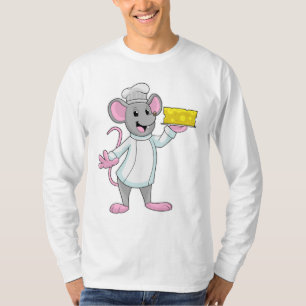 Camiseta Rato como cozinheiro com queijo