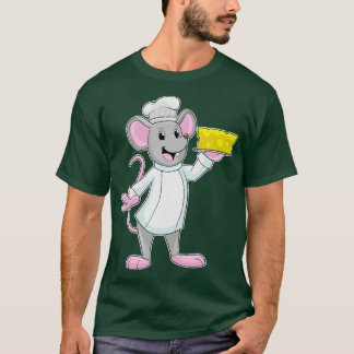 Camiseta Rato como cozinheiro com queijo