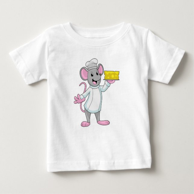 Camiseta Rato como cozinheiro com queijo (Frente)