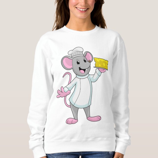 Camiseta Rato como cozinheiro com queijo (Frente)