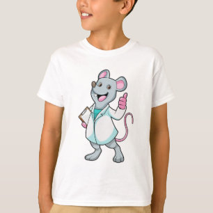 Camiseta Rato como Doutor com casaco do Doutor