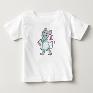 Camiseta Rato como Doutor com casaco do Doutor