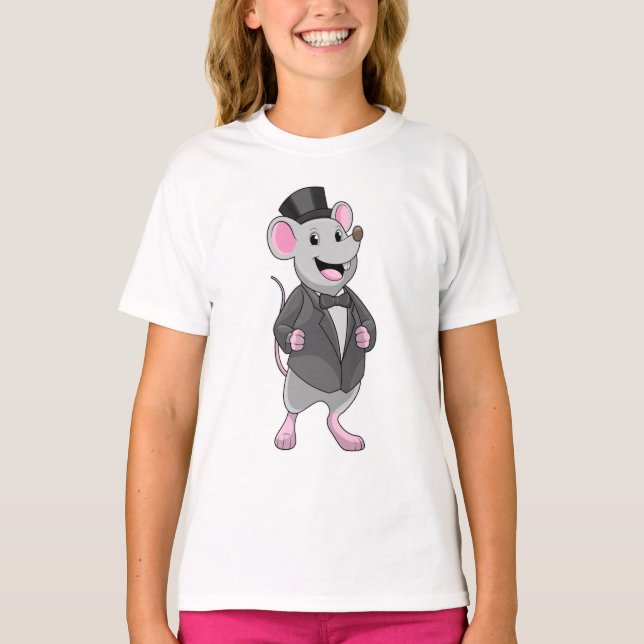 Camiseta Rato como Noivo com Laço (Frente)