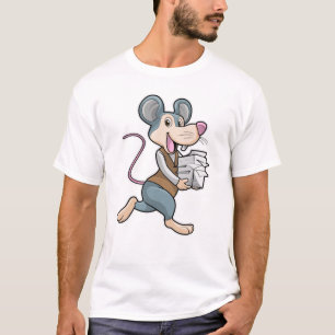 Camiseta Rato como Secretário com Papel