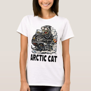 Camiseta Rato Creek CreekRat Co. Cartoon do Gato Ártico