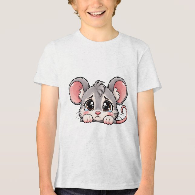Camiseta Rato Cute Peekaboo (Frente)