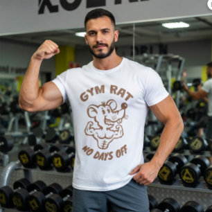 Camiseta Rato de Academia - Treino de Fitness Divertido Fis
