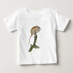 Camiseta Rato de aquarela realista em uma árvore
