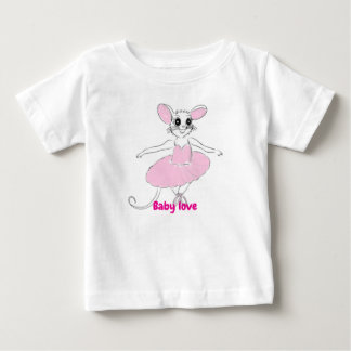 Camiseta Rato de Ballerina Dançante Adorável no Tu Tee Rosa