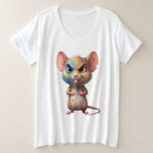 Camiseta Rato de Cartoon Duro com Bandagens - Luz Justa D