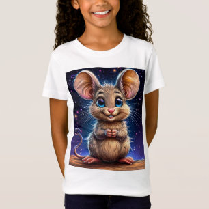 Camiseta Rato de Desenho Animado Fofo