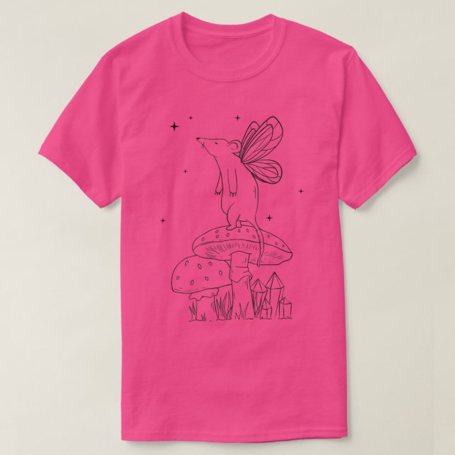 Camiseta Rato De Fada Estética Fairycore Num Algodão De Cog (Frente do Design)